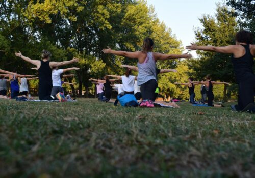 Gruppen-Yoga im Park: Die neue Art, Gesundheit und Gemeinschaft zu erleben